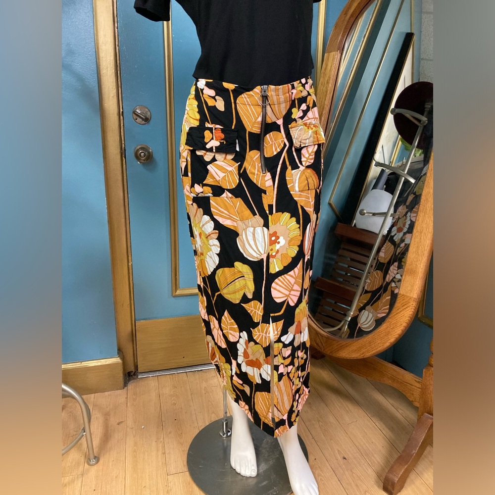 Free People Floral Pencil Skirt